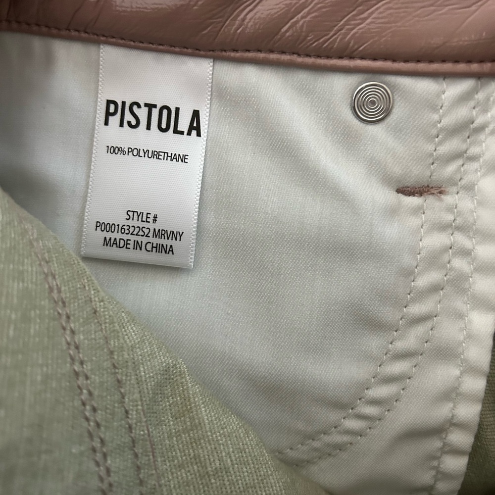 NWT PISTOLA Cassie Super High Rise Straight Leg Faux Leather Pants 25,28,30,31 - Picture 15 of 16
